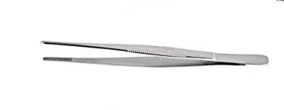 Tweezers with serrated handle