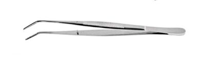 Tweezers with serrated handle