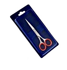 Hangable and openable blister pack scissors kit